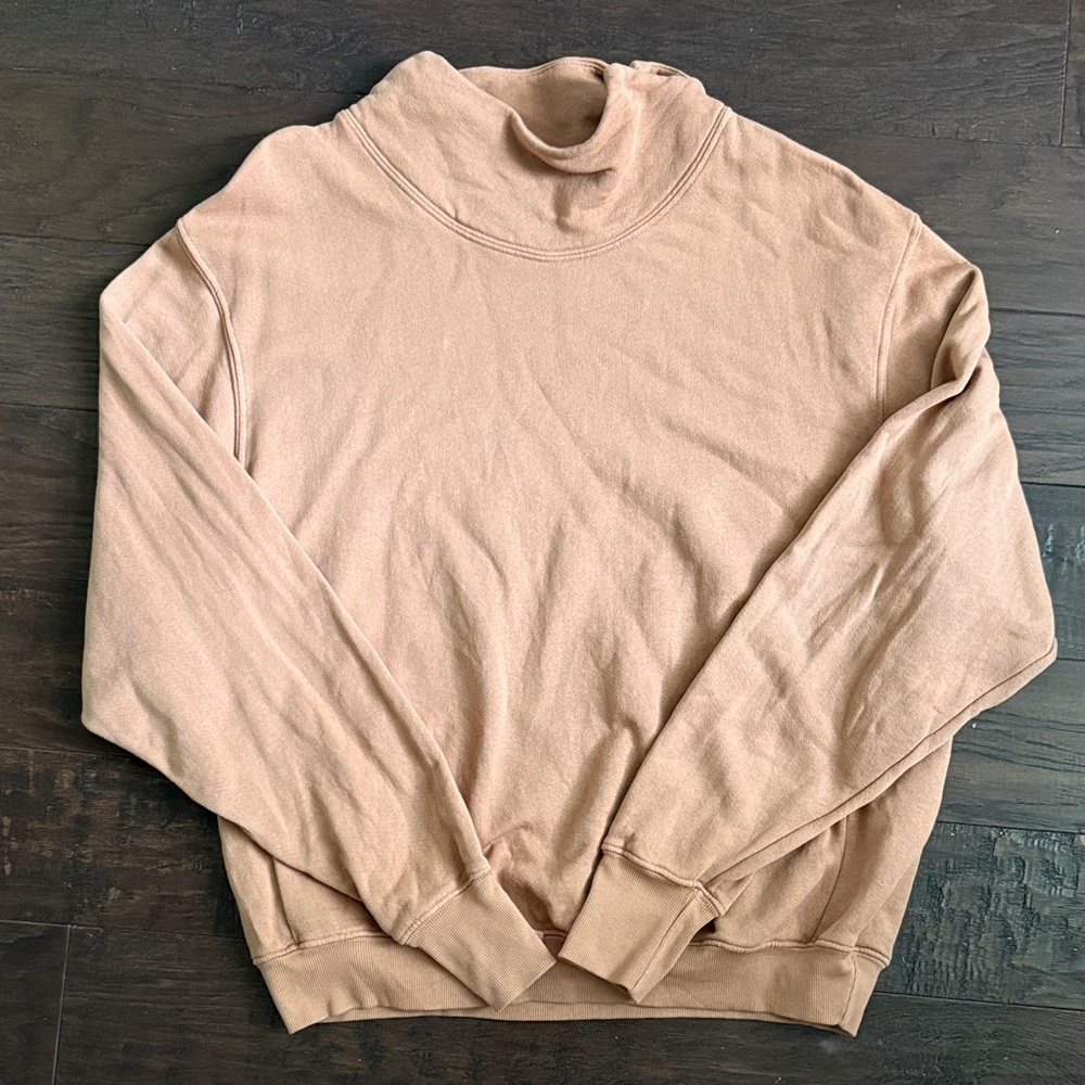 Joah Brown Tan Turtleneck Sweatshirt